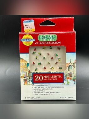 Lemax Village Collection 20 Mini Lights Multi Color Battery Operated 64123 NIB